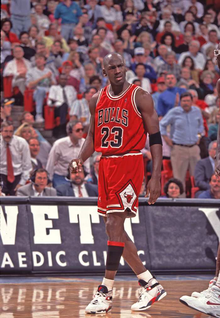Chicago Bulls guard (23) Michael Jordan in action against the Orlando Magic at the Orlando Arena.